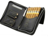 Сигарная сумка из натуральной кожи Аdorini Cigar bag real leather Yellow yarn