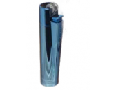 Зажигалка Clipper Metal By кремниевая синий металлик  (арт. СМOS102)