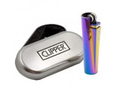 Зажигалка Clipper Metal By кремниевая SPECTRUM (арт.СМ019RU)