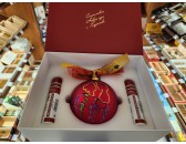 Подарочный новогодний набор: две сигары  Romeo y Julieta Petit Churchills Tubos и шар (ручная роспись)