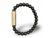 Punch Bracelet – Gold Matte Black Onyx (Золотой матовый черный оникс)
